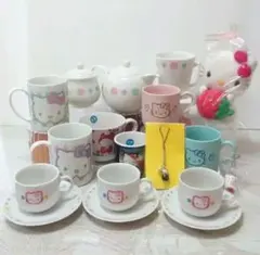 《レア》キティ 食器セットヌイグルミ、マスコット14点セット《お値下げ依頼不可》