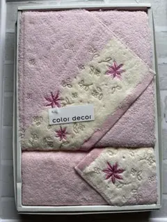 color decor タオルセット ピンク 花柄のサムネイル