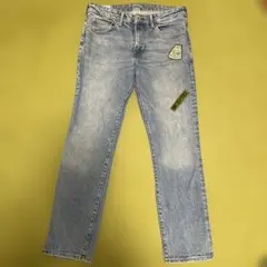 ストレートデニム　リメイク　　パッチワーク　メンズ