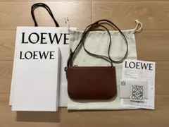 【美品】LOEWE ゲート ダブルジップポーチ