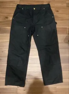 USA製 Carhartt カーハート ブラック W34L28 ダブルニーパンツ