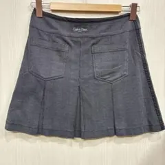 Calvin Klein カルバンクライン ブラックグレー プリーツスカート Mのサムネイル