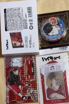 ハイキュー　孤爪研磨　バースデイ缶バッジ　ジオラマフィギュア　アクリルブロック