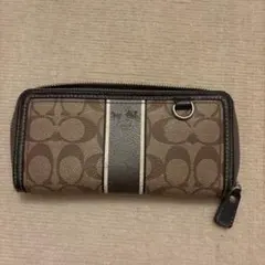 COACH シグネチャー ラウンドファスナー 長財布