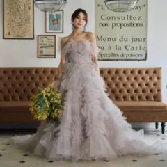 ドレスプロダクション N01 グレーパープルフリルドレス