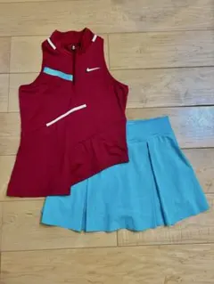 NIKE DRI-FIT テニスウェアセット レッドブルー