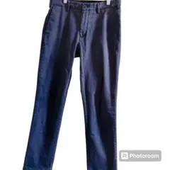 ユニクロ ブラックパンツ ウエスト76cm 中古 ストレート 洗い替え