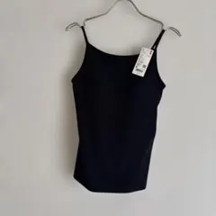 ユニクロ リブブラキャミソール　エアリズムM 黒