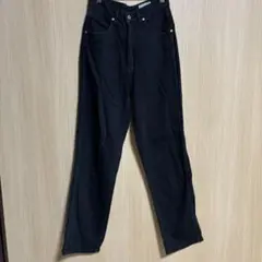 Wrangler ブラック ストレートデニム　ウエスト63