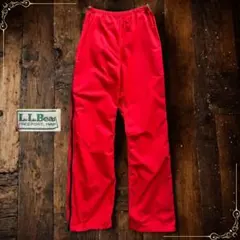80s USA製 L.L.Bean エルエルビーン ナイロンパンツ レッド 赤