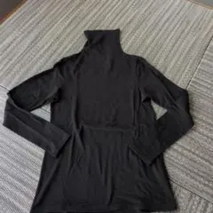 ブラック タートルネック 長袖 Tシャツ M