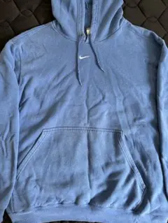 Nike センタースウォッシュパーカー　ブルー　刺繍ロゴ