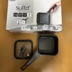 ドウシシャ 四角いフライパン Sutto 16×8cm SUT16BKのサムネイル