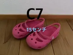 Crocs キッズ サンダル ピンク C7 15センチのサムネイル