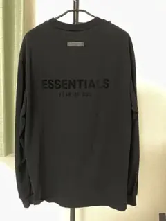 ESSENTIALS ロンT Lサイズ ブラック エッセンシャルズ