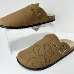 トムとジェリー サボ・クロッグサンダル キャメル　26.5～28cm スエード