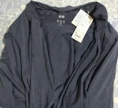 ユニクロ　エアリズムUVカットシームレスストールカーディガン長袖　３ＸL　ブルー