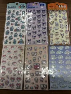 【正規品】 キャンドゥ サンリオ ぷくっとシール 全6種 コンプリートセット