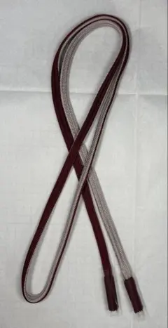 翠嵐工房　リバーシブル京冠組ゆるぎ帯締め　海老色×灰桜色