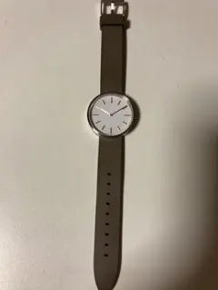 無印良品 腕時計Wall Clock シルバー 黒革 - メルカリ