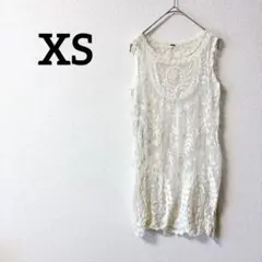 【XS】 刺繍ノースリーブ ワンピース レディース 夏 おしゃれ
