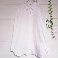 UNIQLO　ユニクロ　レディースコットン長袖シャツ　S　ホワイト　綿100％