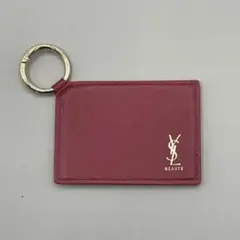 新品未使用　イヴサンローラン　YSL ミラー　鏡　キーホルダー　ボルドー　赤