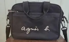 agnès b. ブラックショルダーバッグ