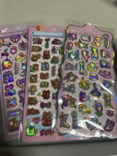 3Dシール キラキラ　3枚セット