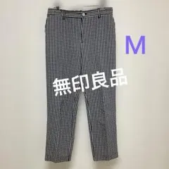 無印良品　ストレッチサッカー　イージーテーパードパンツ　　　　　Ｍ　チェック柄のサムネイル