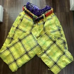 スノーボードウェア 女性用 イエロー チェック柄
