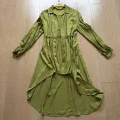美品 SLY ロングシャツワンピース カーディガン オリーブグリーン