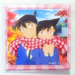 新一&蘭　メモリアル缶バッジ　スペシャルver.　コナンランド