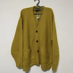 LAKOLE モヘアタッチシャギーカーディガン Mサイズ イエロー系