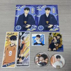 【非売品あり】ハイキュー!!影山飛雄グッズ 8点ポストカード缶バッジステッカー
