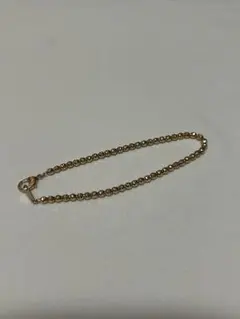 美品】K14 585 ローズカット 天然ダイヤモンド ブレスレット 1.4g 