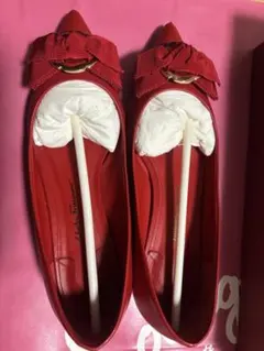 グレースコンチネンタル☆美品ポンポンミュール36 レッド23.0cm - メルカリ