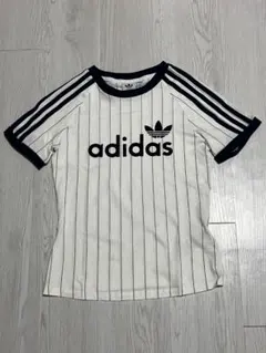 adidas　美品　ストライプ　リンガー　ピチT　平成ギャル　Y2K