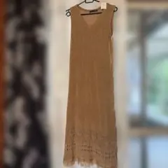 GORGE ニットワンピース ノースリーブ ベージュ