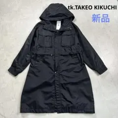 〈新品〉tk.TAKEO KIKUCHI【M】ナイロンドロストフードコート 黒