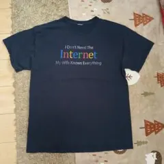 90s-00s Googleオマージュ [Internet] Ｔシャツ 黒のサムネイル