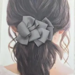 入園入学式に♡シンプルリボンのバレッタ