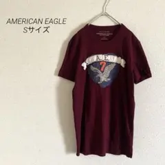 AMERICAN EAGLE 半袖Tシャツ　ワインレッド　Sサイズ