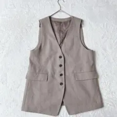 こだわりの布の服(B)・ベスト ／ 手紡ぎ・手織り・草木染め 亜麻・木綿 