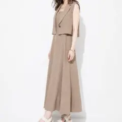 【美品】Mystrada セットアップ ノースリーブワンピース ブラウン