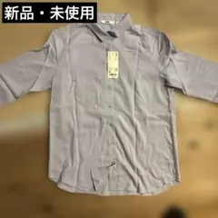 UNIQLO レーヨンブラウス 長袖 ブルー Mサイズのサムネイル