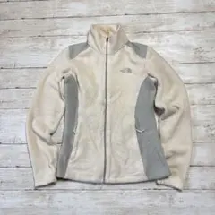 フルジップ　アウトドア　ノースフェイス フリースジャケット S グレー系　古着
