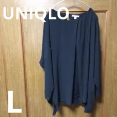 UNIQLO  ユニクロ　レーヨンブラウス　黒　ブラック　L