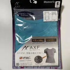 AXF　アクセフ　レディース　クルーネックTシャツ　半袖　ブルー　Sのサムネイル