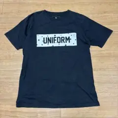ユニフォームエクスペリメント ボックスロゴプリント Tシャツ サイズ4 ブラック